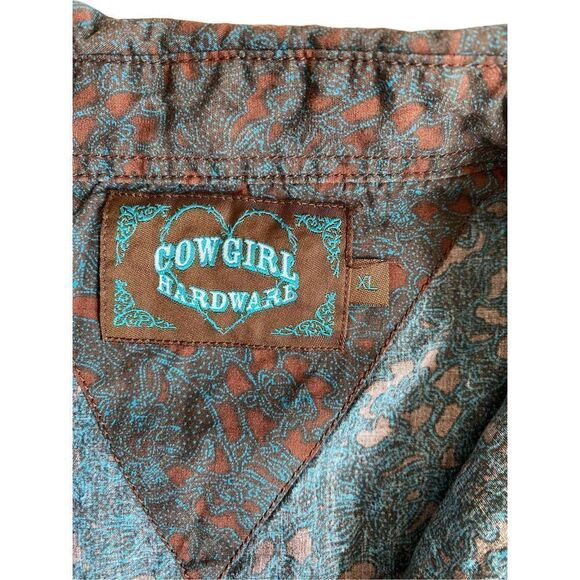 Cowgirl hardware girls, Longsleeve studied snap front shirt, size XL - Picture 6 of 6